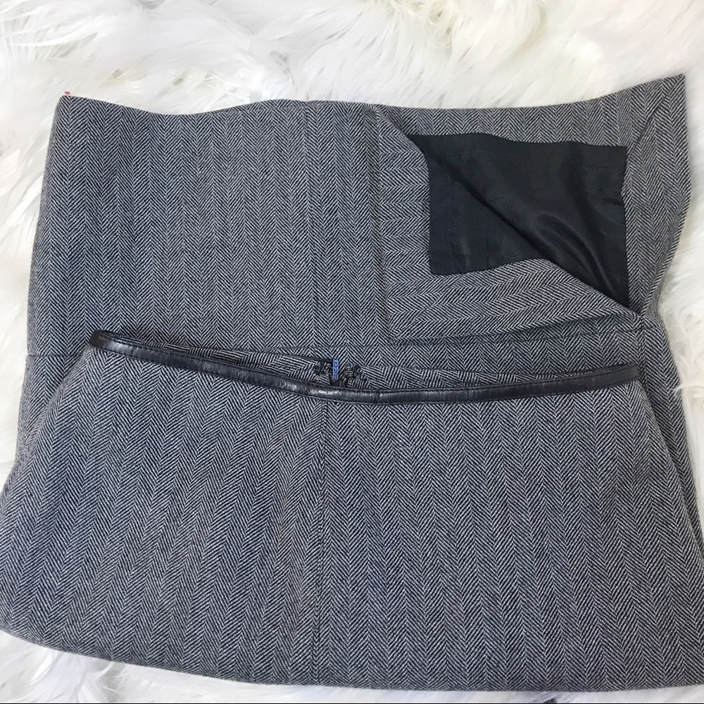 Gucci Gray Herringbone Pencil Skirt